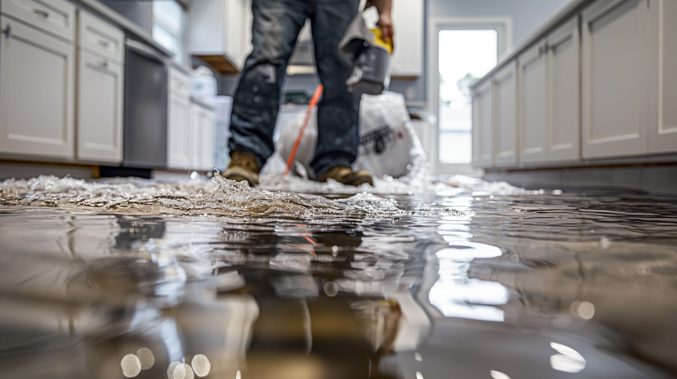 Water damage restoration process